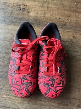 Puma Kids Red and Black Graphic Lace-Up Sneakers